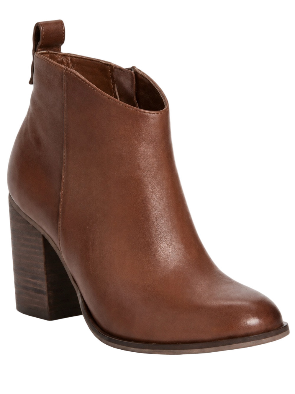 Nordstrom BP Women’s Brown Leather Block Heel Ankle Boots SZ 7.5